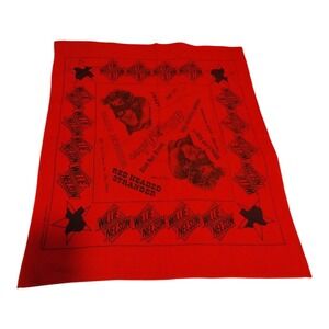 VTG 1977 Willie Nelson Red Headed Stranger Western Country‎ Music Tour Bandana